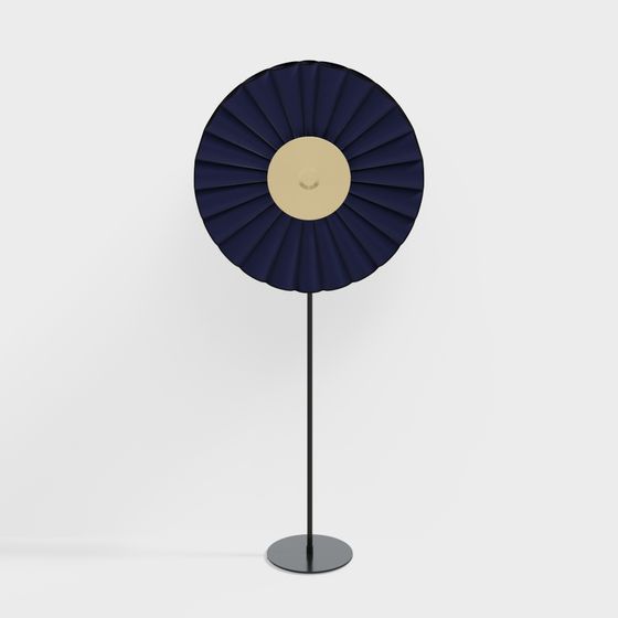 Elegant Fan-Shaped Floor Lamp 3D model for Interior Design