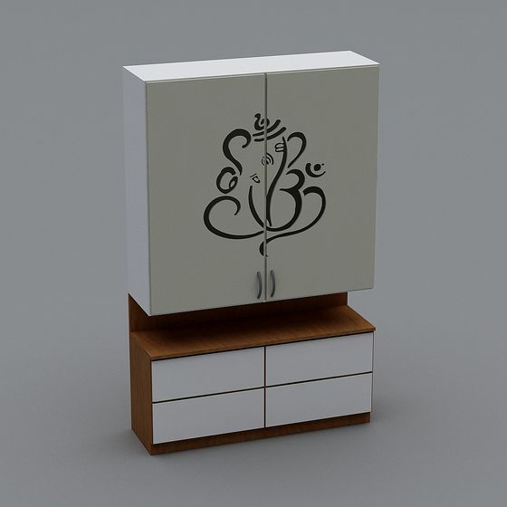 Stylish Multifunctional Storage Cabinet 3D model