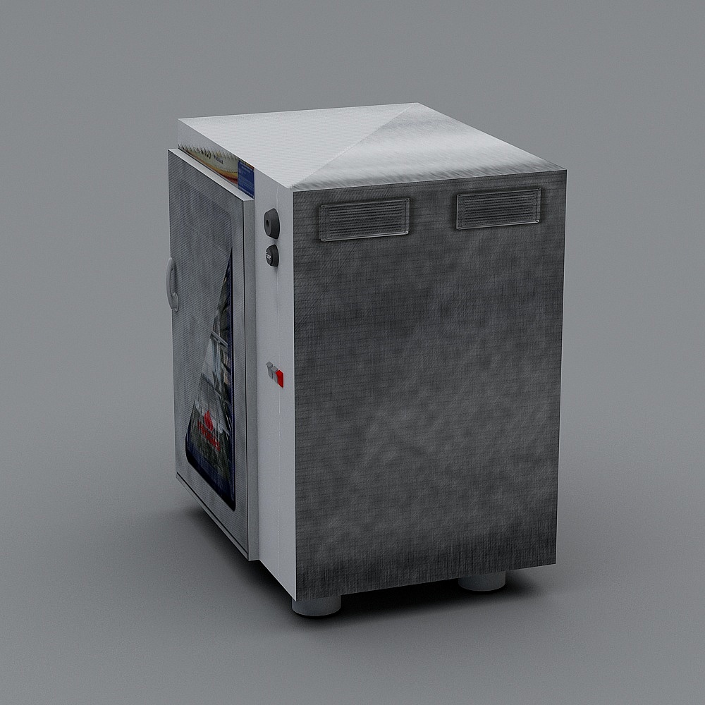 Low-Poly Industrial Freezer 3D model