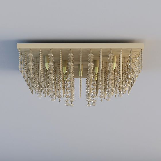 Stylish Low-Poly Chandelier 3D model for Modern Designs