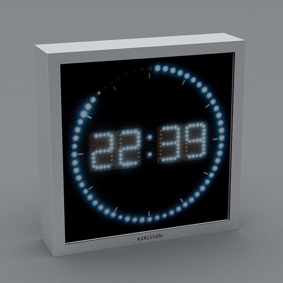 High-Tech Minimalist Clock 3D model