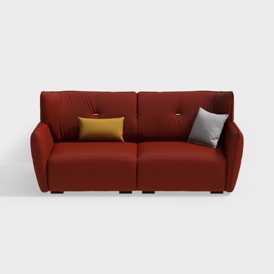 Luxurious Low-Poly Sofa 3D Model