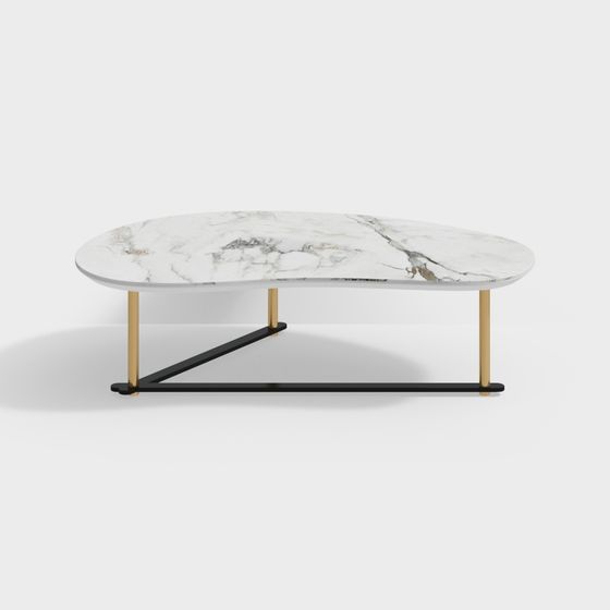 Elegant Marble Coffee Table 3D model