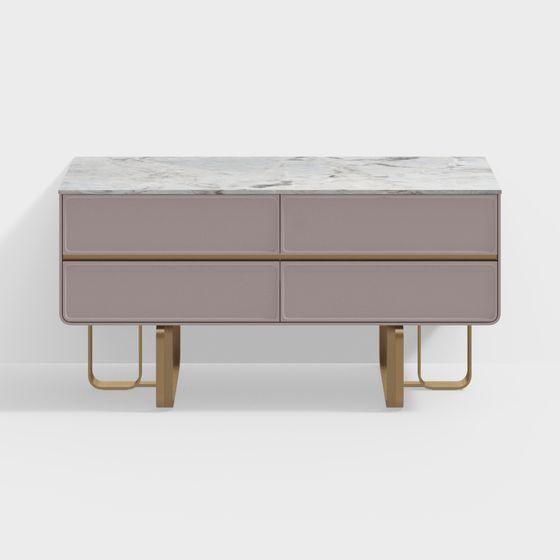 Urban Elegance Bedside Table 3D model for Modern Interiors