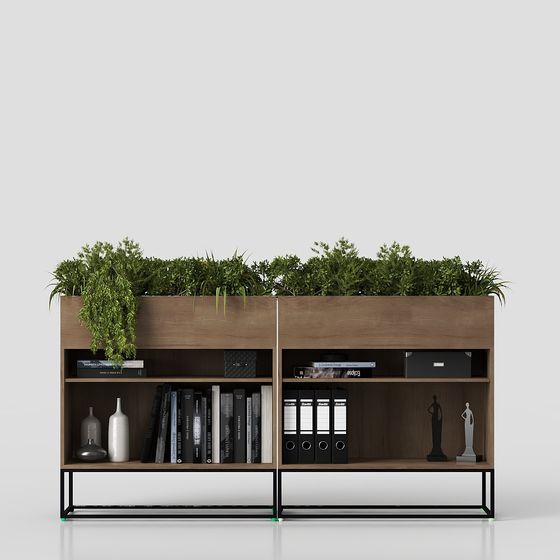 ต้นไม้กระถางสำหรับชั้นหนังสือ