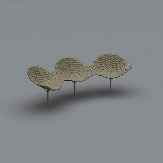 Woven Bench 3D model for Creative Projects