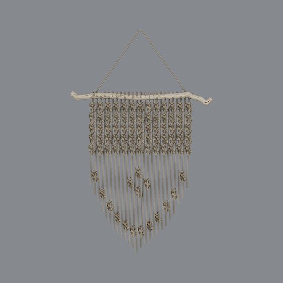 Artistic Woven Hanging Decoration 3D model