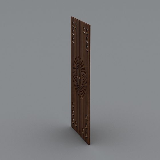 Exquisite Wooden Door 3D model