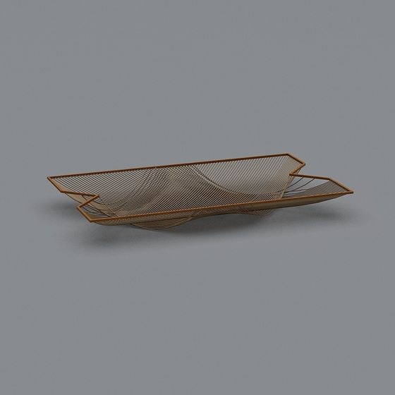 Sleek Metal Mesh Bowl 3D model