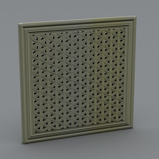 Lattice Panel 3D model - Abstract Geometric Design
