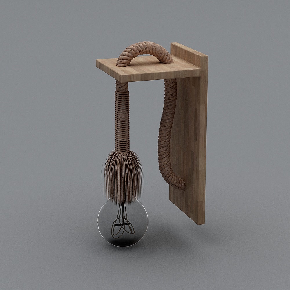 Rope Light Fixture 3D model