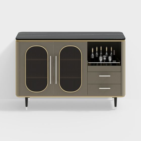 Vintage Sideboard 3D Model for Modern Interiors