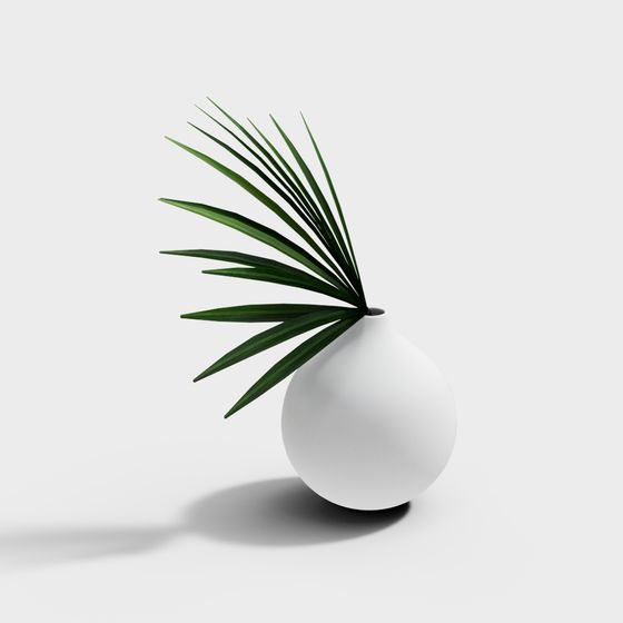 Lush Green Vase 3D model
