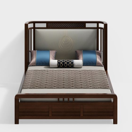 Elegance Bed 3D model for Modern Interiors