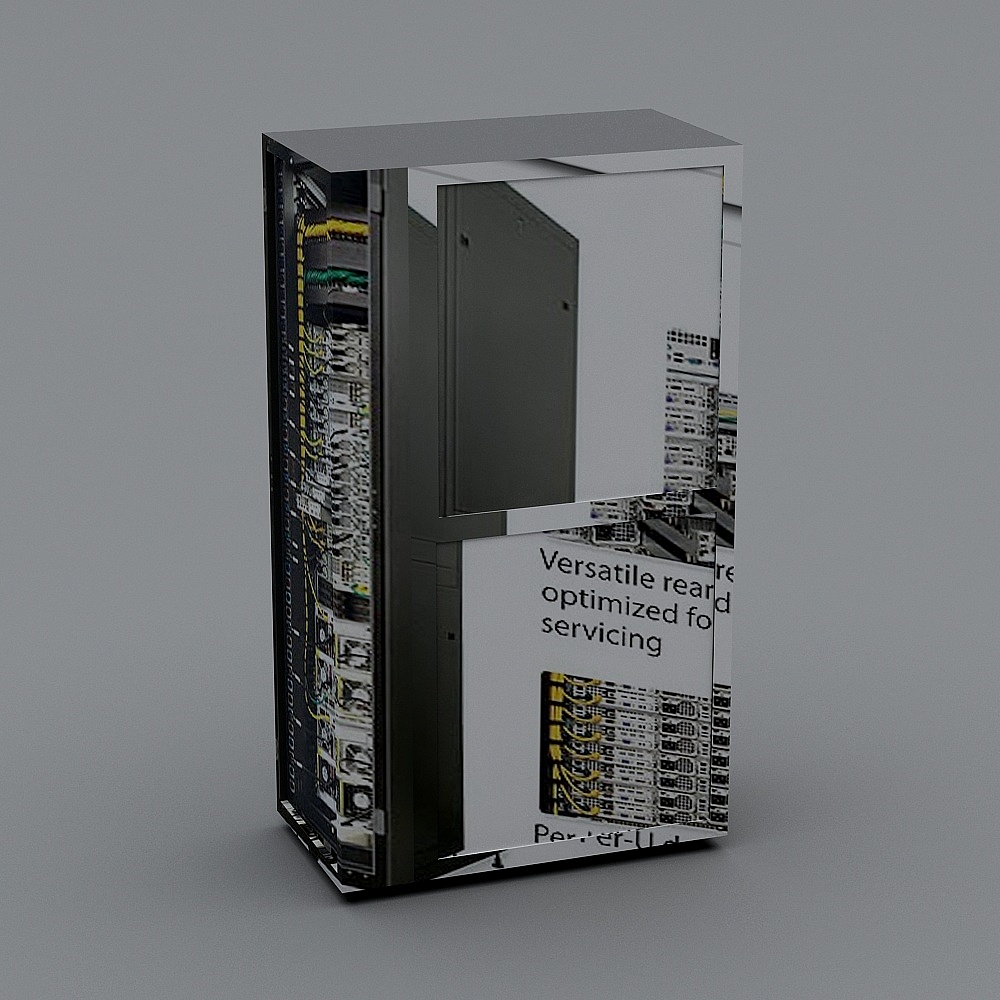 Modern Server Cabinet 3D model for Creative Projects