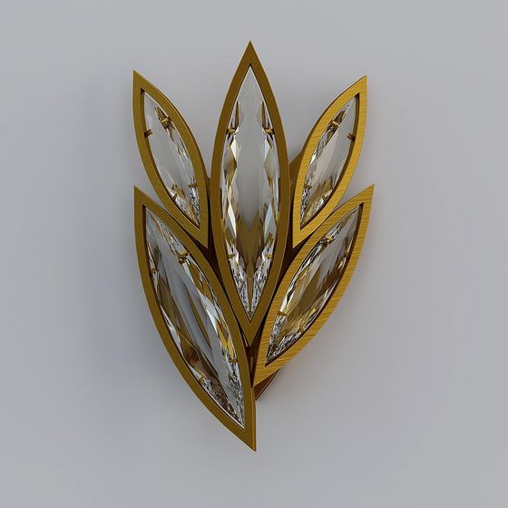 Elegant Gold Lotus 3D model