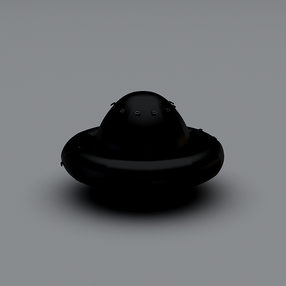High-Detail Low-Poly UFO 3D model
