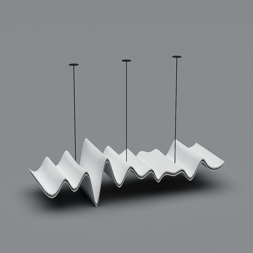 Wave Pendant Light 3D model