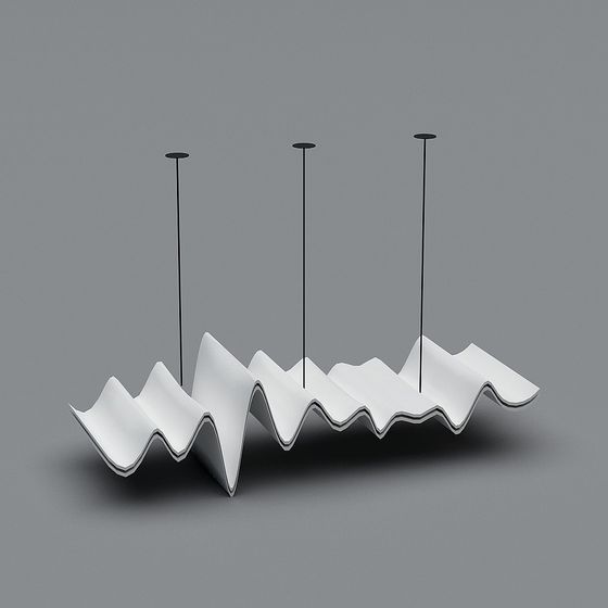 Wave Pendant Light 3D model
