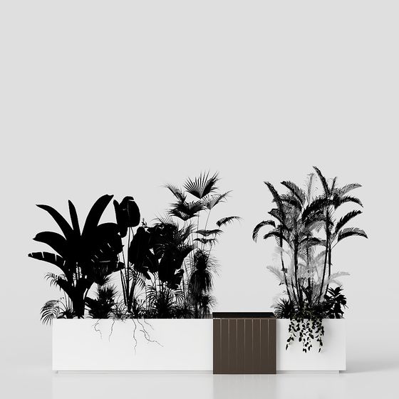 Low-Poly Tropical Plant Garden 3D model