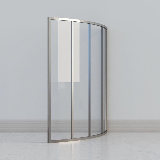 Half-Circle Shower Screen 3D model