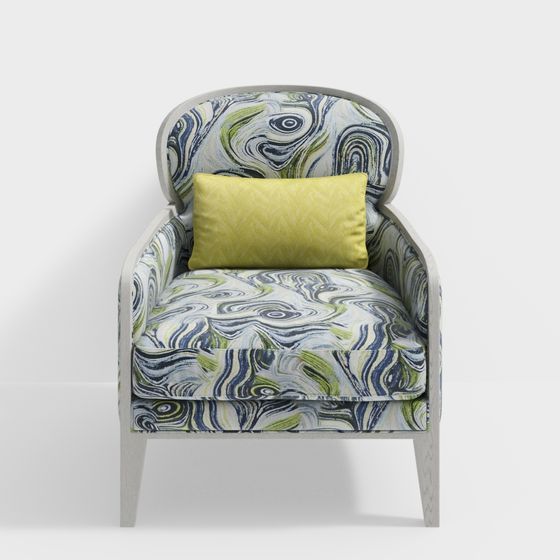 Trendy Low-Polygon Armchair 3D model