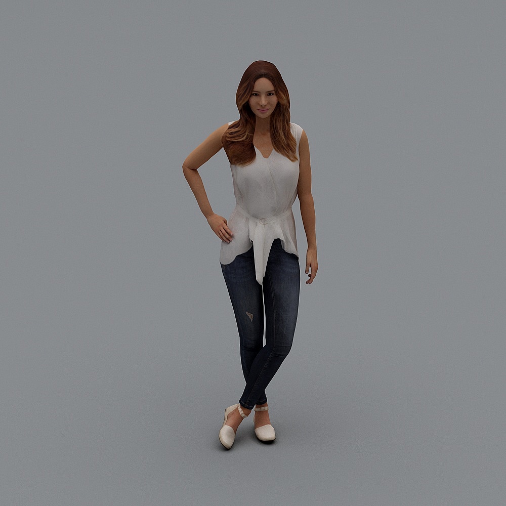 Urban Wanderer Low-Poly 3D Model