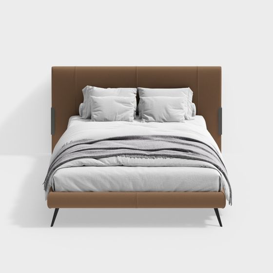 Modern Minimalist Bed Frame 3D model