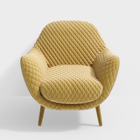 Cozy Yellow Sofa 3D model