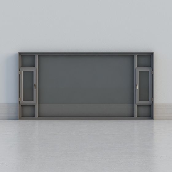 Minimalist Gray Door Frame 3D model