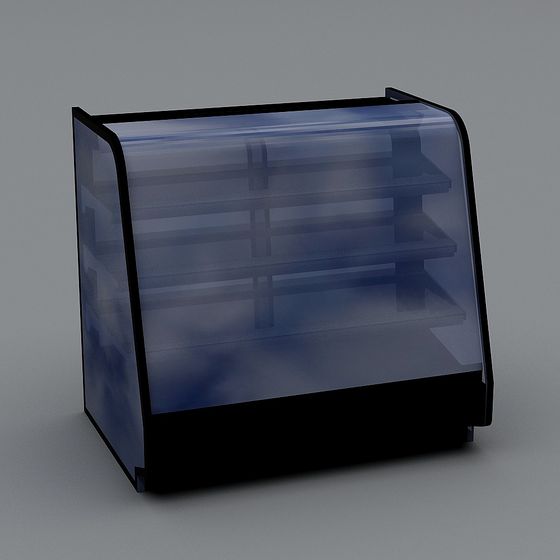 Futuristic Low-Polygon Glass Showcase 3D model