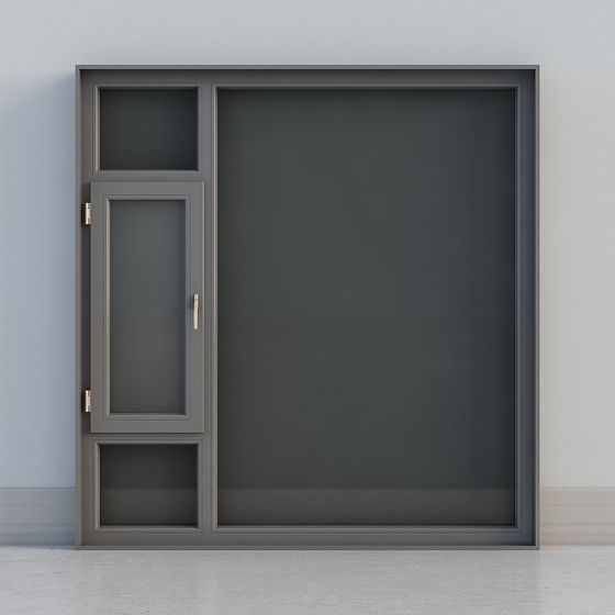 Sleek Gray Door 3D model for Creative Projects