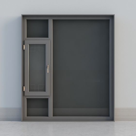 Stylish Low-Poly High-Detail Door 3D model