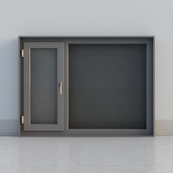 Minimalist Double Window Design 3D model