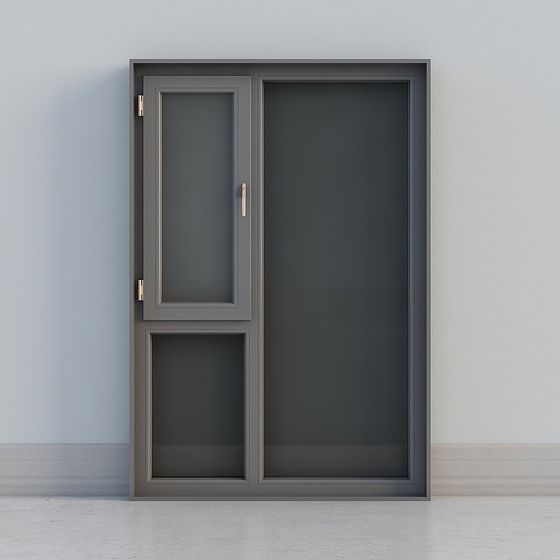 Stylish Gray Door 3D model for Modern Spaces