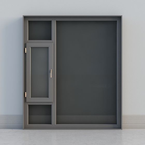Elegant Gray Door 3D model for Contemporary Spaces