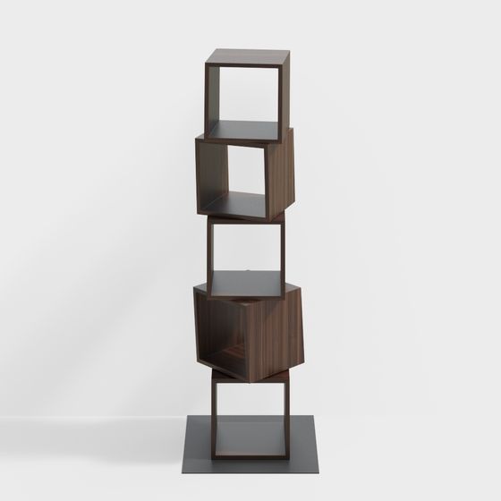 Stylish Eucalyptus Bookcase 3D Model for Modern Libraries