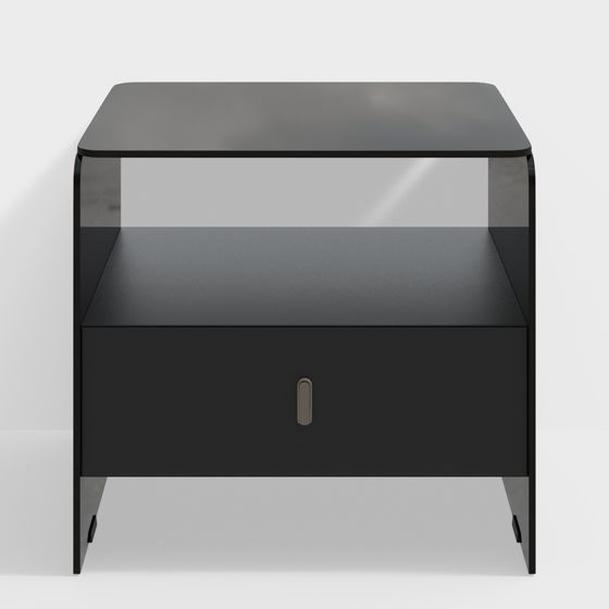 Stylish Low-Poly Nightstand 3D model