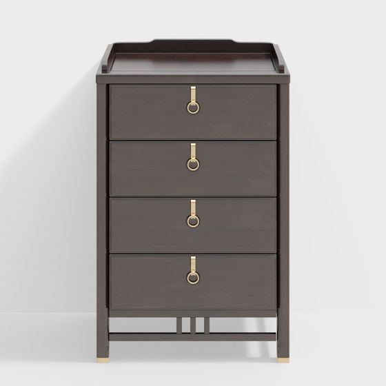 Stylish Minimalist Storage Cabinet 3D model