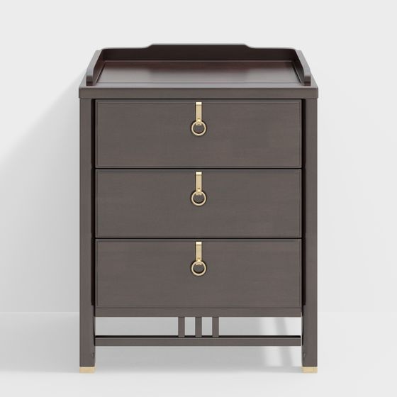 Stylish Nightstand 3D model for Contemporary Spaces