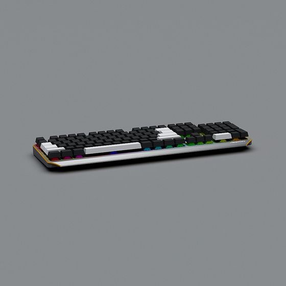 Stylish Low-Polygon Keyboard 3D model