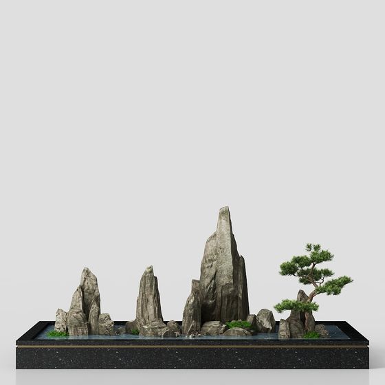 High-Detail Low-Poly Landscape 3D Model