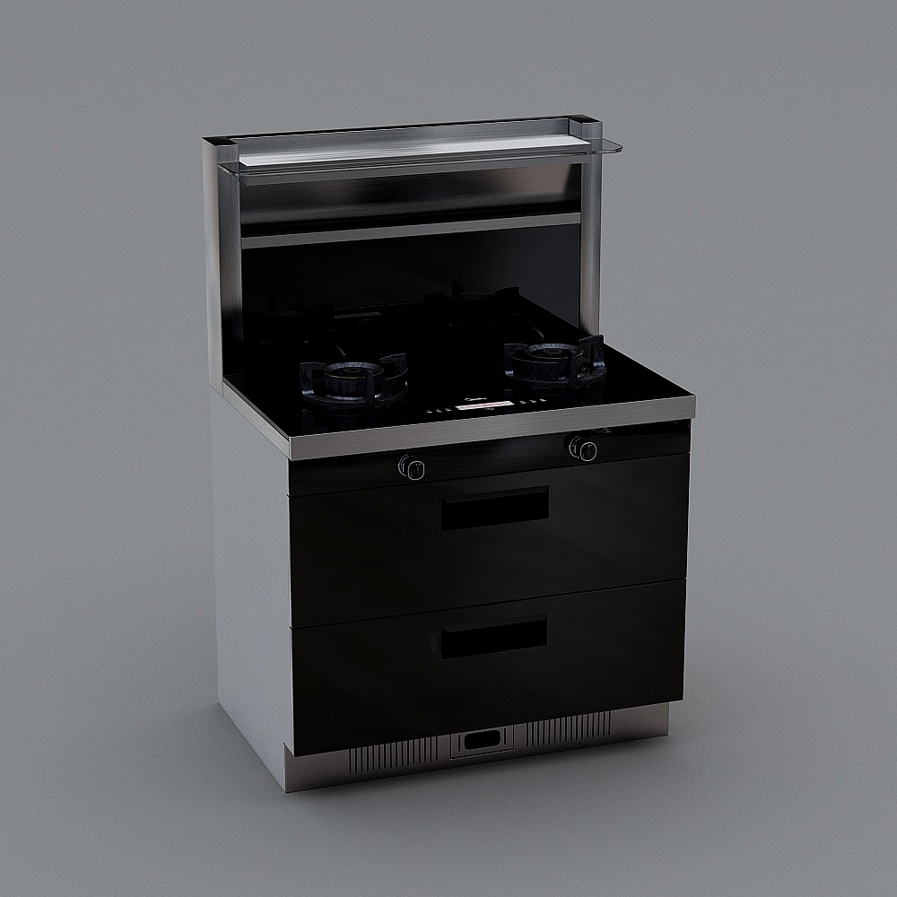 Cucina a gas con tutti i bruciatori