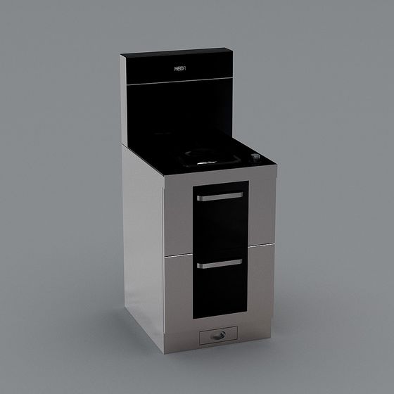 Sleek Stainless Steel Water Dispenser 3D model