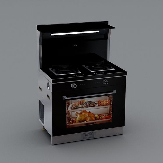 Sleek Gas Stove 3D Model for Modern Kitchens