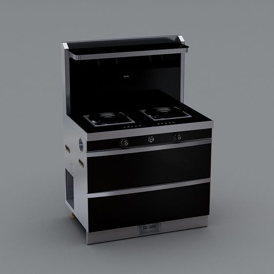 Stylish Gas Stove 3D model for Modern Kitchens