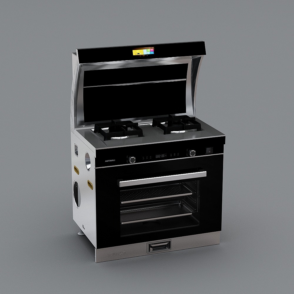 Modern Kitchen Stove 3D model