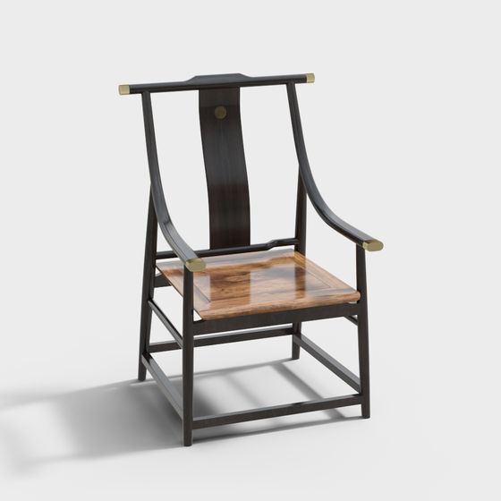 Stylish Chinese Chair 3D model for Modern Projects