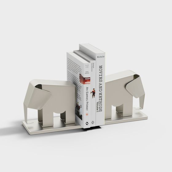 Sleek Elephant Bookends 3D model
