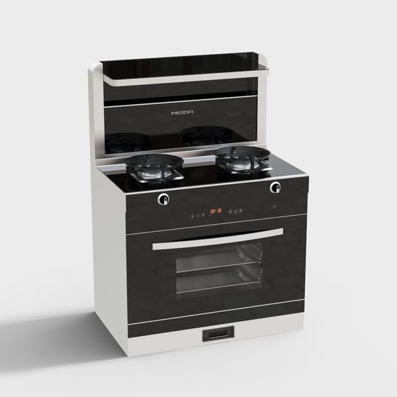 Sleek Low-Polygon Kitchen Appliance 3D Model